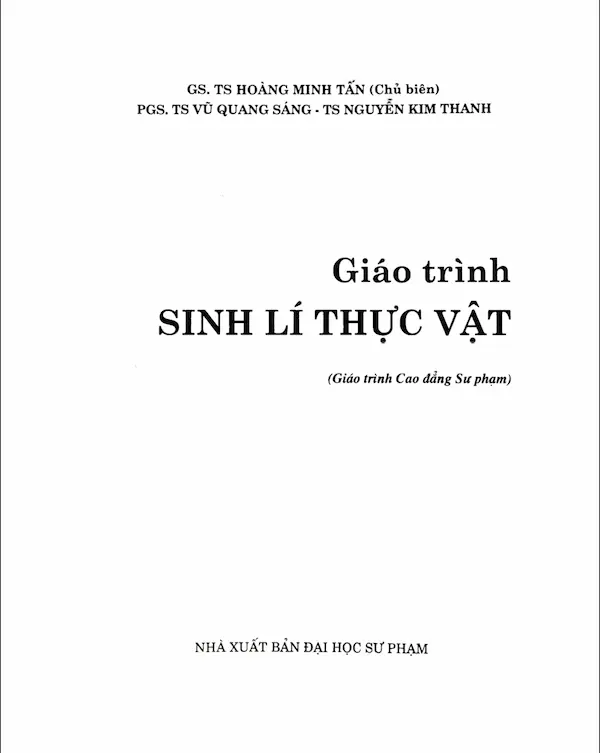 Giáo Trình Sinh Lí Thực Vật