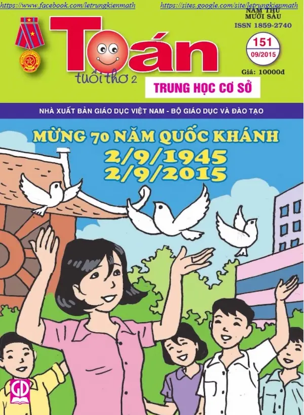 Toán tuổi thơ 2 THCS Số 151 phát hành tháng 9 năm 2015