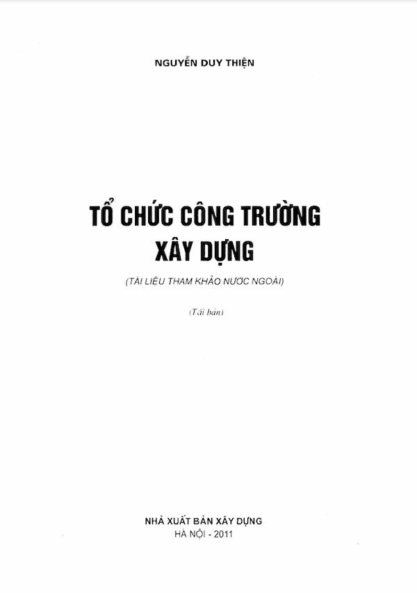 Tổ Chức Công Trường Xây Dựng