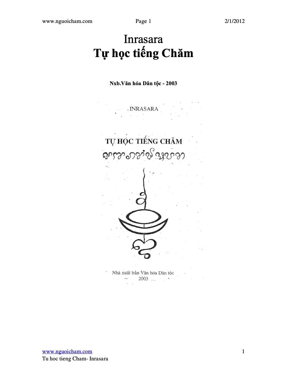 Tự học tiếng Chăm