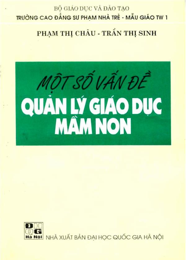 Một Số Vấn Đề Quản Lý Giáo Dục Mầm Non