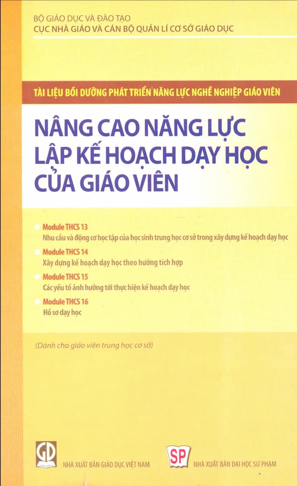 Nâng cao năng lực lập kế hoạch dạy học của giáo viên