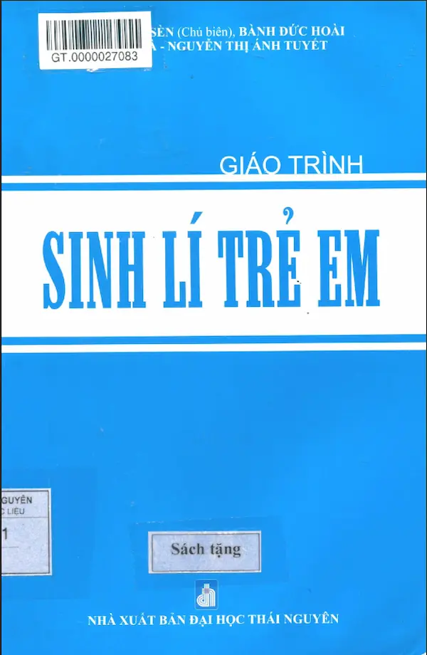 Giáo trình sinh lí trẻ em