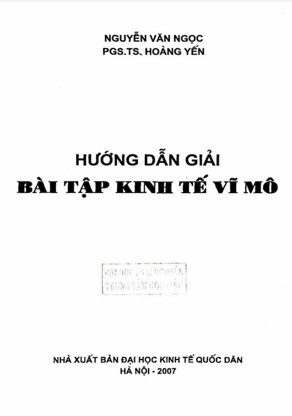 Hướng Dẫn Giải Bài Tập Kinh Tế Vĩ Mô