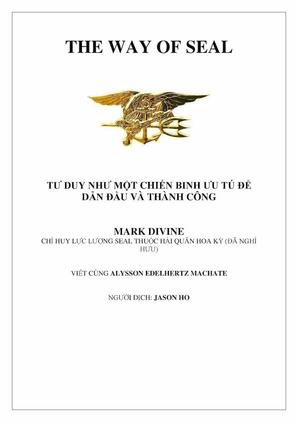 Con Đường của SEAL – Tư Duy Như Một Chiến Binh Ưu Tú Để Dẫn Đầu Và Thành Công