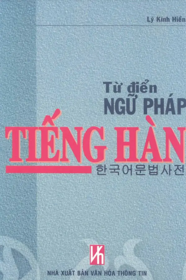 Từ Điển Ngữ Pháp Tiếng Hàn