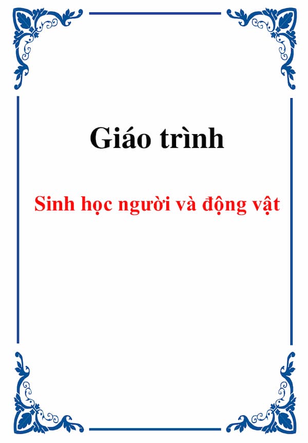 Giáo trình sinh học người và động vật