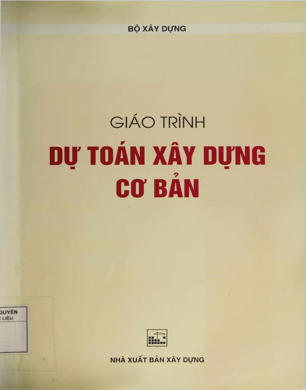 Giáo trình dự toán xây dựng cơ bản