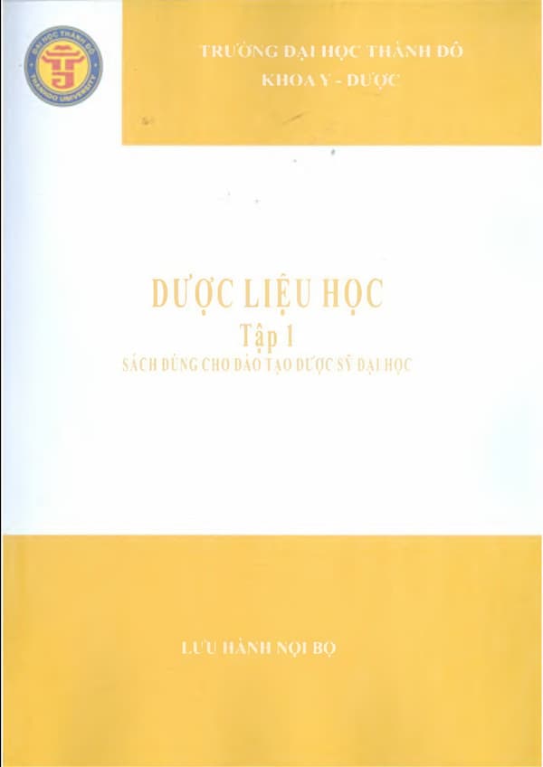 Dược liệu học – tập 1