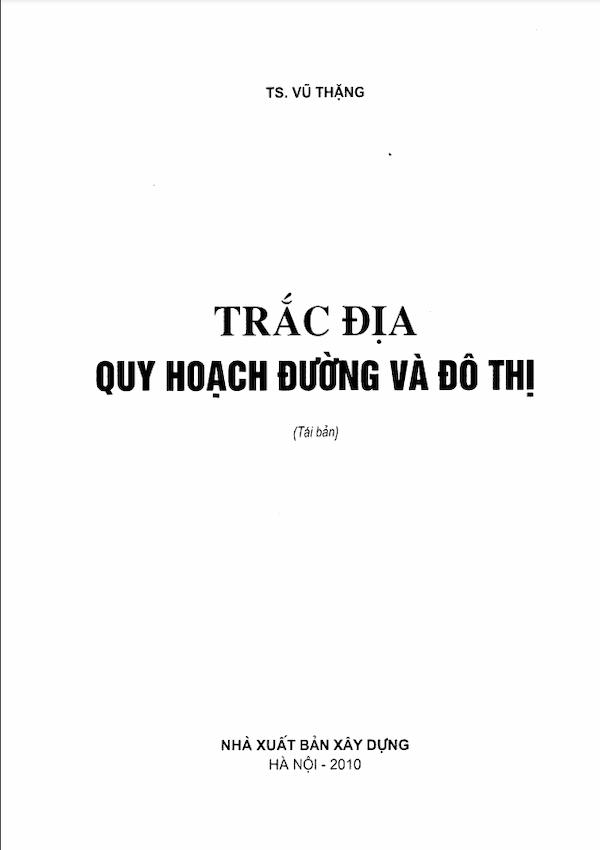 Trắc Địa Quy Hoạch Đường Và Đô Thị