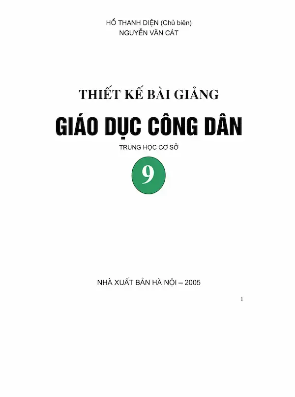 Thiết kế bài giảng Giáo dục công dân lớp 9