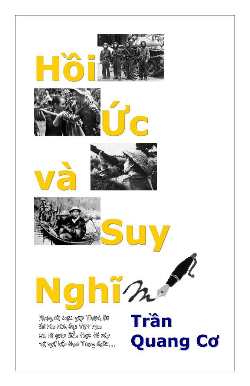 Hồi Ức Và Suy Nghĩ – Trần Quang Cơ PDF EPUB