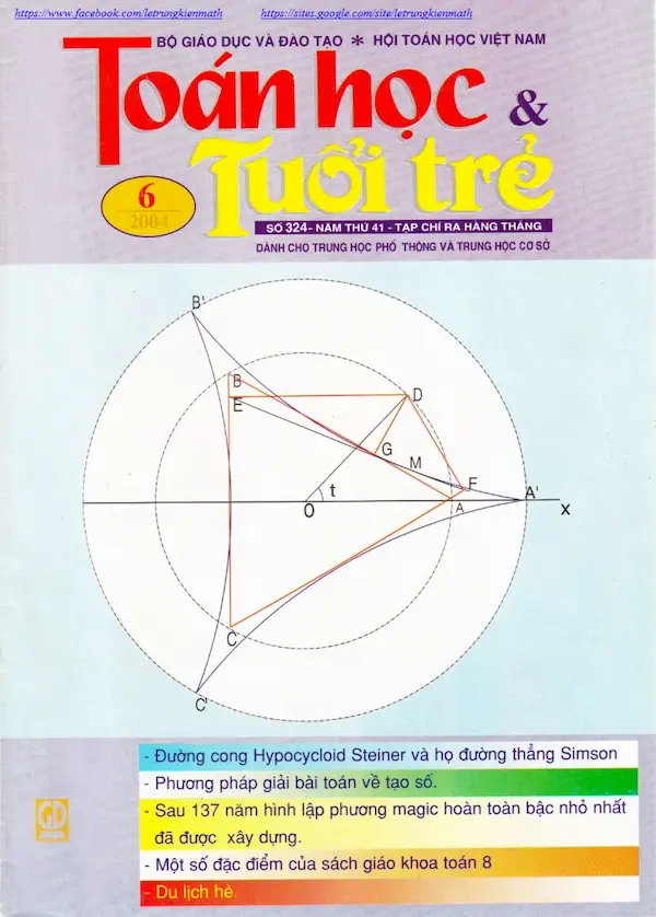 Tạp chí Toán Học và Tuổi trẻ số 324 tháng 6 năm 2004