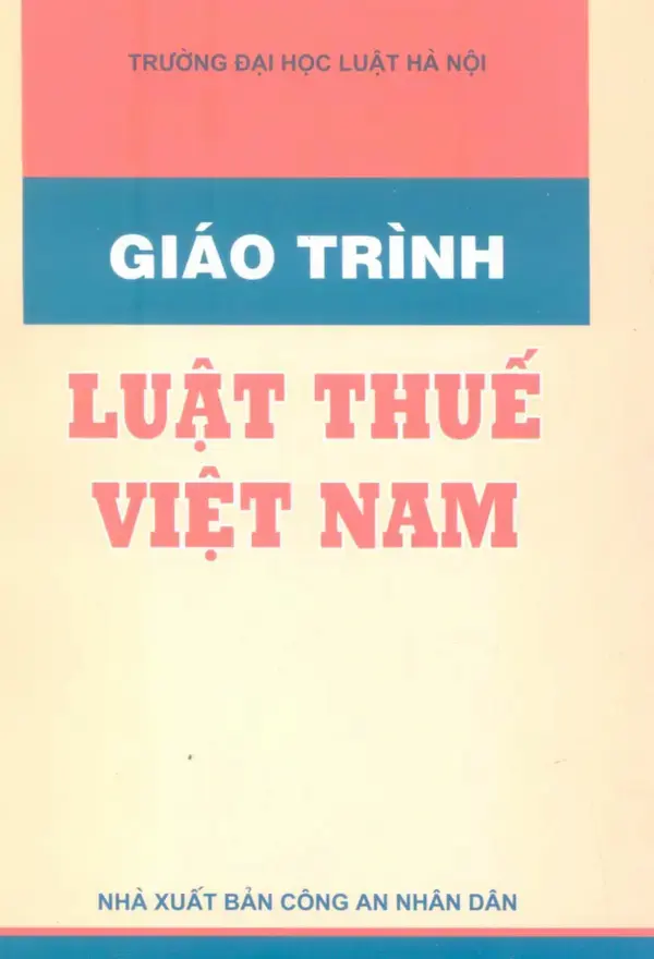 Giáo trình luật Thuế Việt Nam