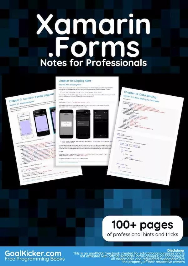 Xamarin.Forms Notes for Professionals