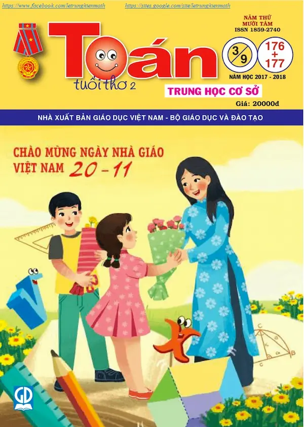 Toán tuổi thơ 2 THCS Số 176 và 177 phát hành tháng 10,11 năm 2017