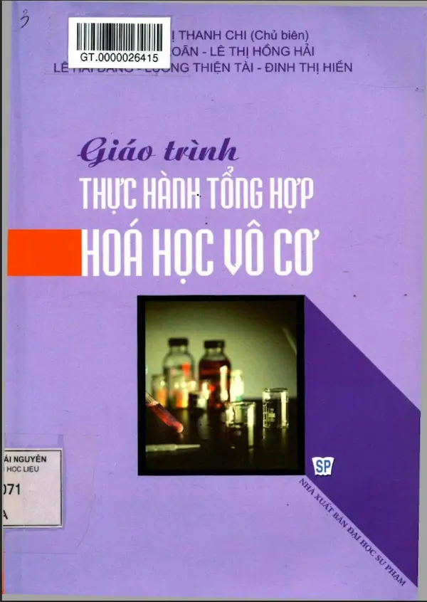 Giáo trình thực hành tổng hợp hóa học vô cơ