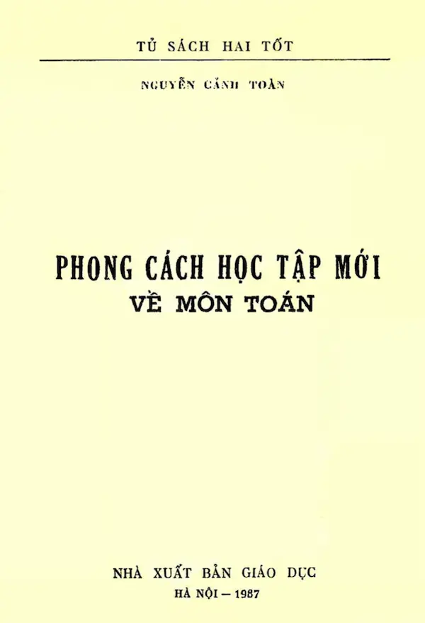 Phong cách học tập mới về môn Toán