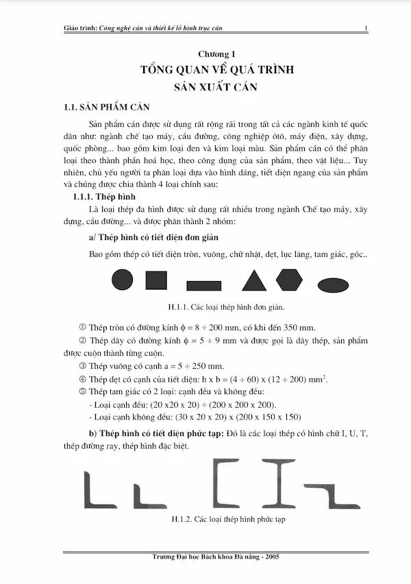 Giáo Trình Công Nghệ Cán Và Thiết Kế Lỗ Hình Trục Cán