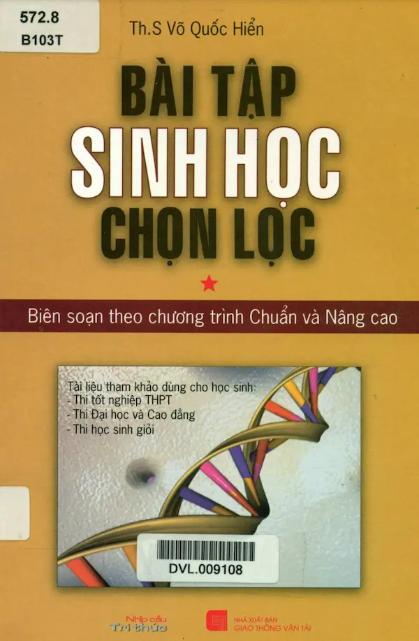 Bài Tập Sinh Học Chọn Lọc Tập 1