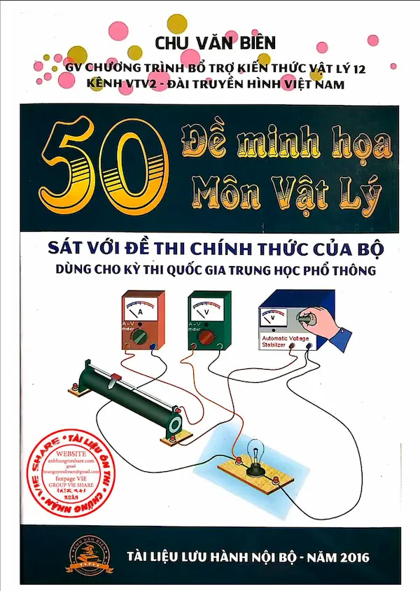 50 đề minh hoạ môn Vật Lý