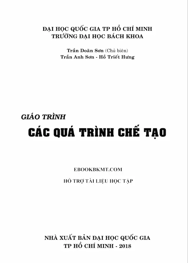 Giáo Trình Các Quá Trình Chế Tạo