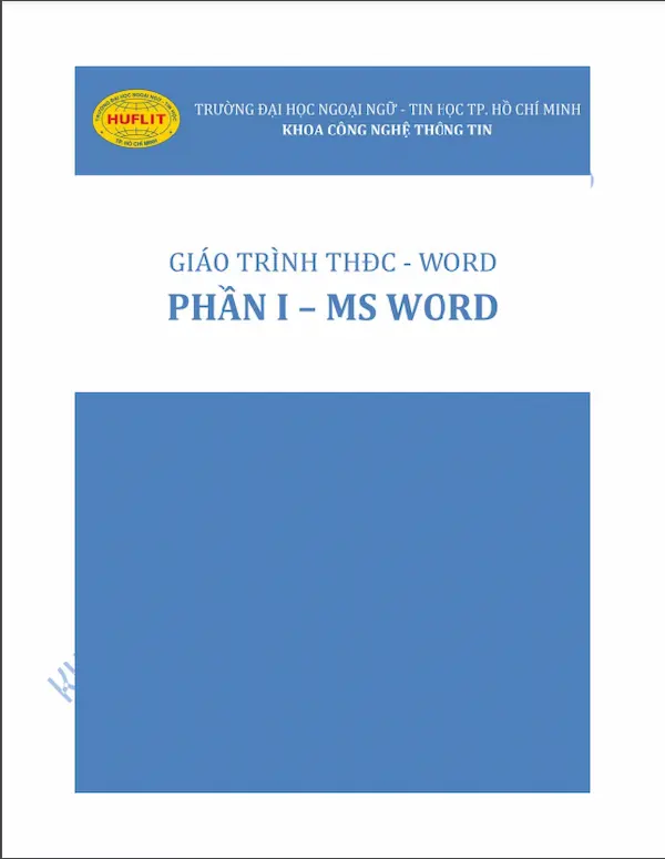 Giáo trình tin học đại cương – Phần I – MS Word