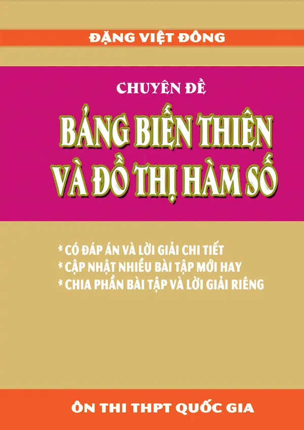 Chuyên Đề Bảng Biến Thiên Và Đồ Thị Hàm Số