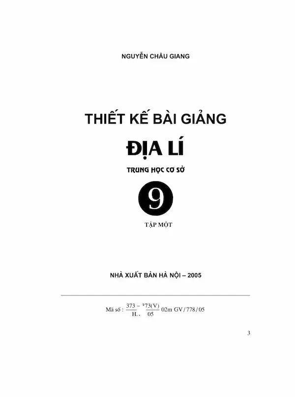 Thiết Kế Bài Giảng Địa Lý 9 Tập 1