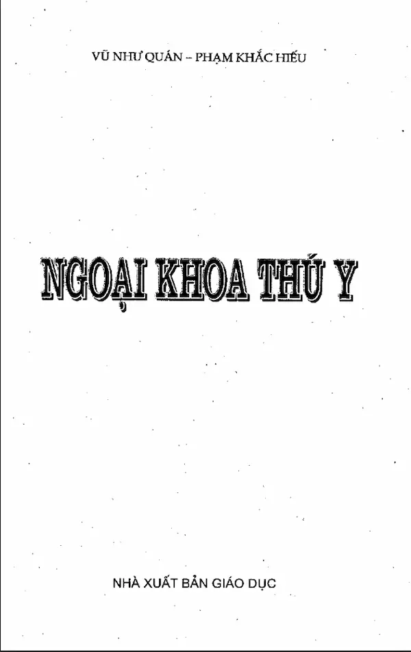 Ngoại Khoa Thú Y