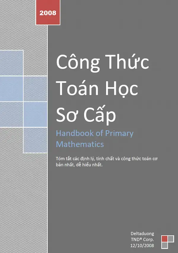 Công Thức Toán Học Sơ Cấp